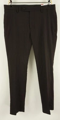 Nuevo Pantalón Traje Calvin Klein Performance Para Hombre 34 x 29 Borgoña Negro Micro Cuadros Foto 1 de 4