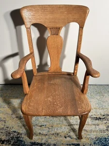 Rare Vintage Solid Wooden Desk Chair - Picture 1 of 10