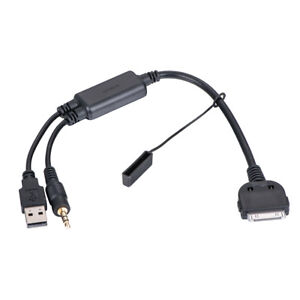 Audio Cable For BMW iPod iPhone 3G 3GS 4 4S Cable Adapter USB & AUX Mini