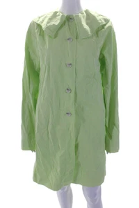 Hosbjerg Women's Collared Long Sleeves Button Down Lined Jacket Green Size M - Picture 1 of 7