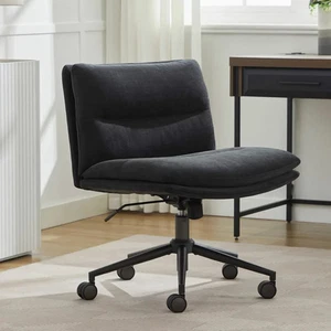 Silla de oficina ancha cruzada Elle Decor Gracie, negra - Imagen 1 de 5