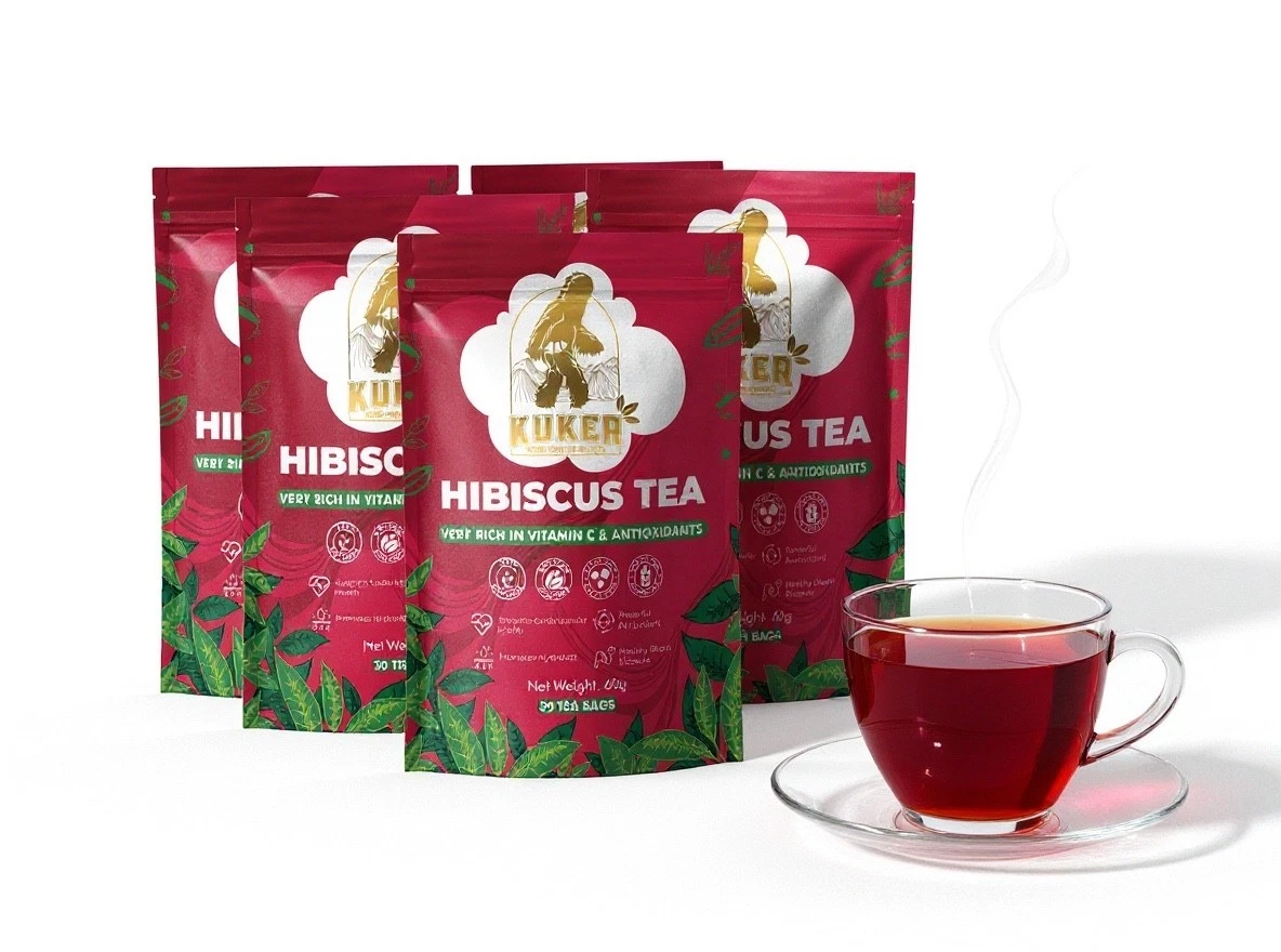 Hibiscus Tea -50 Bags, 100% Pure Dried Hibiscus Flower Tea, Te De Hibisco