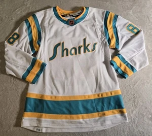 Adidas NHL San Jose Sharks Brent Burns Reverso Retro Blanco Jersey H52337 Talla 44 - Imagen 1 de 7