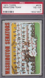 1970 Topps #676 Wash. Senators team w/ Ted Williams, PSA 4 - Bild 1 von 2