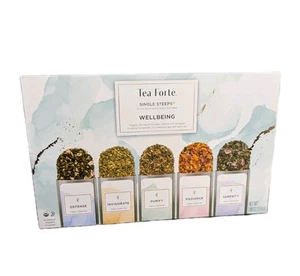 TEA FORTE, "Wellbeing" Gift Box 15 Pyramid Infuser Bags, NEW Sealed* - Picture 1 of 4