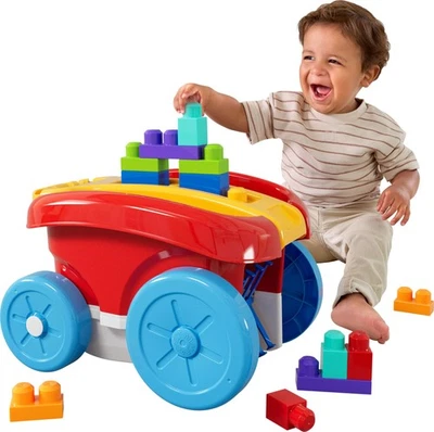 MEGA BLOKS First Builders Toddler Building Toy, Block Scooping Pull  (US IMPORT) - Image 1 of 4