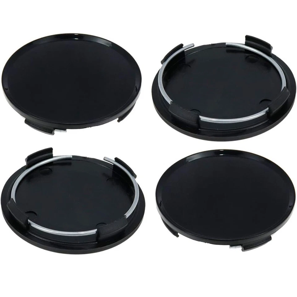 4X 63mm Universal Car Wheel Centre Hub Cover Center Rims Cap Black ABS Plastic ～ - Image 1 of 4