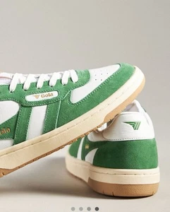 Neu im Karton Anthropologie Gola Hawk II Damen-Sneaker 9,5 weiß Kleeblatt Gummi - Bild 1 von 12