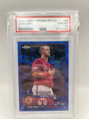 JOSH JUNG 2023 Topps Chrome Update S/E RC Refractor Rookie Debut PSA 10 - Image 1 of 2