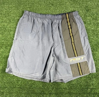 Pantalones Cortos Vintage Años 90 Nautica Para Hombres Medianos Tecnología Deportiva Deletrear Nylon Bolsos Azul Foto 1 de 4