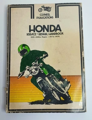 Manual de reparación de motocicletas Clymer Honda 1972 - 1976 350 - 550cc Fours M332 Foto 1 de 4