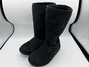 UGG Kid's Classic Tall II Black Sheepskin Boots1017713K Sz 4 - Picture 1 of 13