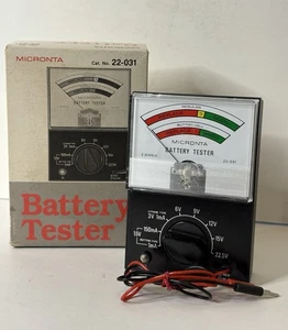Vintage Micronta Battery Tester 22-031 Radio Shack, Original Box, Tested - Picture 1 of 8