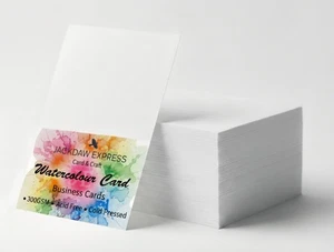 80 x Watercolour Trading/Business Mini Cards High White Textured 300gsm JLH114 - Picture 1 of 6