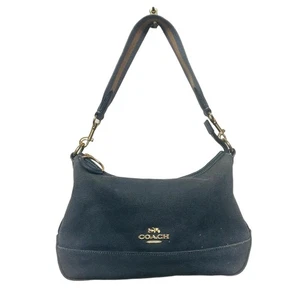 Coach ELLIS #CA626 canna di fucile/tela cachi con bordo in pelle BORSA A TRACOLLA -C descrizione - Foto 1 di 12