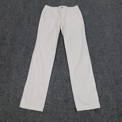 Calça Pendleton Feminina Tamanho 6 (30x31) Branca Bolsos Perna Reta Elástica Casual - Imagem 1 de 4