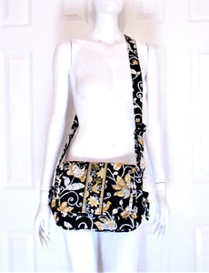 3 Piece Vera Bradley Lindsey Yellow Bird Messenger Bag with Accessories - Picture 1 of 20