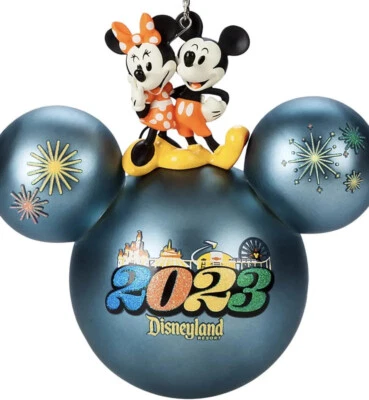 NEW Disney Mickey Ears Icon Glass Ball Ornament - Disneyland - Image 1 of 3