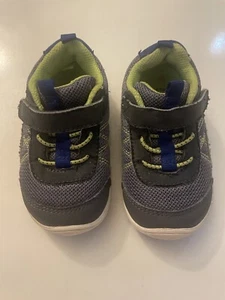 Stride Rite 360 Carson Boys Gray & Blue Adjustable Mesh Sneakers Shoes Sz 5.5M - Picture 1 of 6