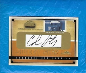 CARMELO ANTHONY AUTO 2003-04 FLEER SHOWCASE SWEET SIGS AUTOGRAFO ROOKIE #/# - Foto 1 di 2