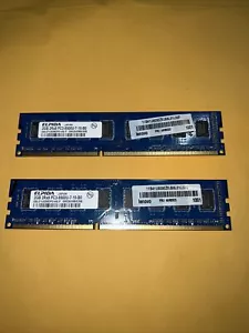 Lot ( 2 ) 2GB Elpida EBJ21UE8BDF0-DJ-F PC3-10600 2Rx8 DDR3-1333 RAM - Picture 1 of 2