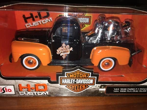 Ford F-1 Pickup + Harley Davidson Flh Duo Glide Maisto 1:24 - Foto 1 di 1