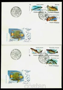 1992 Fishes,Mackerel,Nase,Goatfish,Doctor fish,Trout,Asprete,Romania,Mi.4776,FDC - Picture 1 of 1