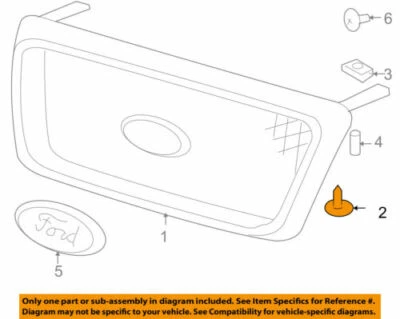 Ford/Lincoln OEM 2010-2019 Flex MKT pernos de rejilla W705549S424 nuevo en paquete (4 piezas Foto 1 de 4