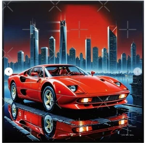 1982 Ferrari SS Poster - 33.1" x 33.1" - Semi Gloss - Picture 1 of 2