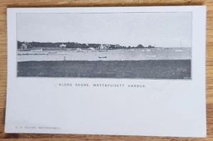 Postal Along Shore Mattapoisett Harbor Massachusetts MA PC década de 1910 - Imagen 1 de 1