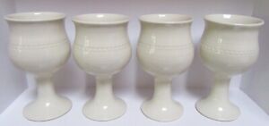 Bendigo Pottery Cream Goblets x 4 - FREE POST