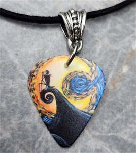 Collar de guitarra Pesadilla antes de Navidad con cordón de gamuza negro - Imagen 1 de 2