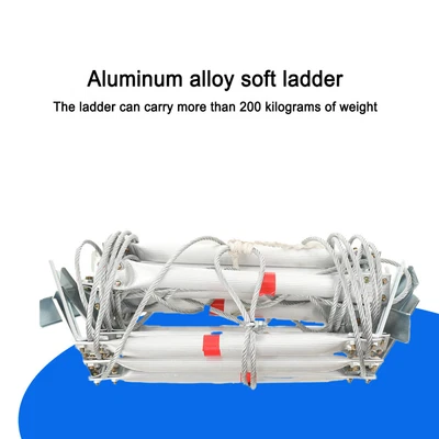 Scala antincendio scala antincendio scala di salvataggio con 2 moschettoni lunghezza 5M capacità 200kg - Immagine 1 di 4