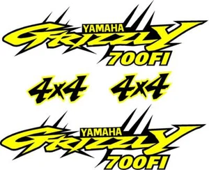 Yamaha Grizzly 4x4 700 Edition ATV Tank Decal Sticker kit Custom Yellow - Picture 1 of 2