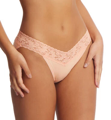 Hanky Panky Organic Cotton V-kini with Lace (892201) - Image 1 of 4