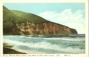 Surf, Mont St Pierre West Gaspe Quebec Nature Scene Carte Postale Postcard - Picture 1 of 2