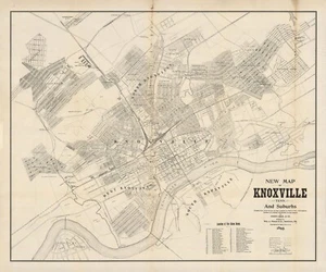 1895 Map of Knoxville Tennessee - Picture 1 of 4