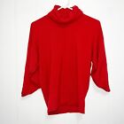Theory Womens SZ S Red Turtleneck Merino Wool Vashti Sweater
