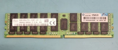HP / SK hynix 32GB 4DRx4 PC4-2133P-LD1-11 SERVER MEMORY MODULE P/N: 752372-081 - Image 1 of 2
