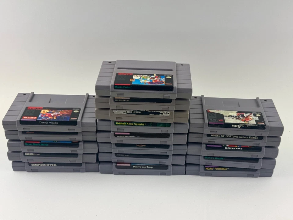 Authentic Super Nintendo SNES Game Lot Pick & Choose From Selection - Image 1 of 1