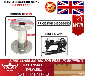 BOBINA #95093 PARA SINGER 45K ALISO 105 MÁQUINA DE COSER INDUSTRIAL (3 BOBINAS) - Imagen 1 de 7