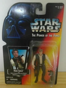 1995 Kenner Star Wars Power Of The Force HAN SOLO Action Figure blaster New NOC - Picture 1 of 2