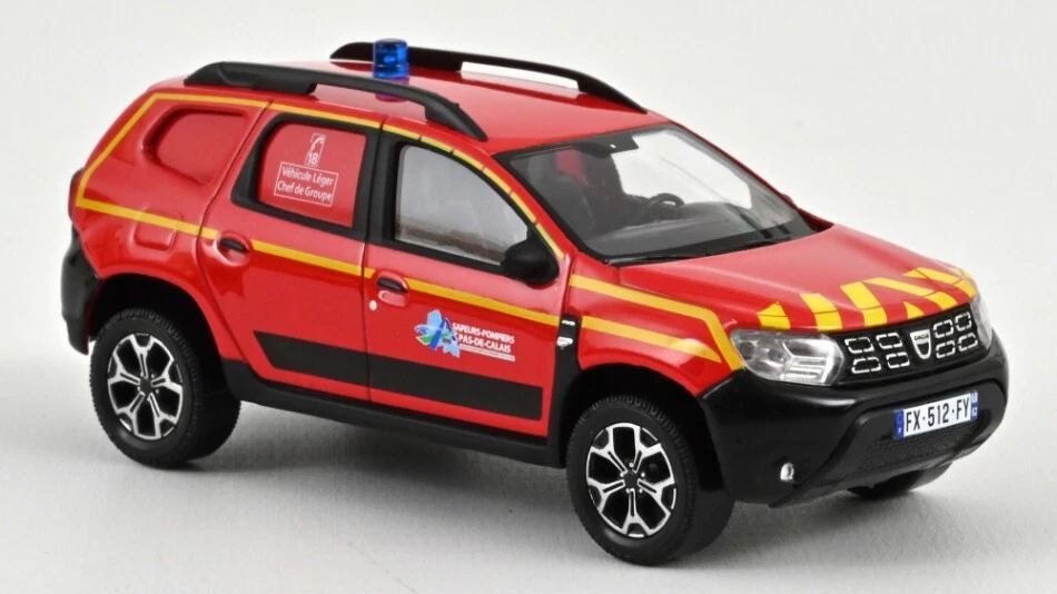 NOREV 509051 DACIA - DUSTER POMPIERS 2020 - ROUGE - 1/43