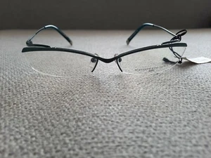 MASAKI MATSUSHIMA Japan Vintage H Rim Eyeglasses TITANIUM Model MF 1026 Green - Picture 1 of 6