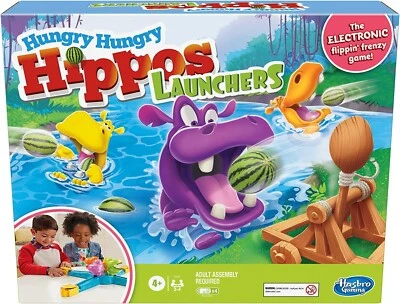 Hungry Hungry Hippos Launchers Kids Party Family Board Game Ages 4+Box damaged - Image 1 of 4