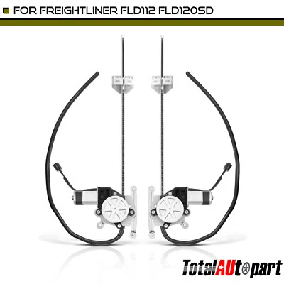2 reguladores de ventana eléctrica delanteros con motor para Freightliner FLD112 FLD120 1997-2010 Foto 1 de 4