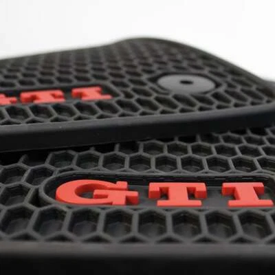 GTI rubber mats floor mats 4 pieces black Golf 8 VIII original Volkswagen - Image 1 of 4