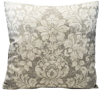 Covington Bizou Linen Floral Damask Decorative Throw Pillow Cover 18'' - Image 1 of 4