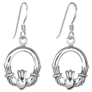 Neu Keltische Silber Claddagh Ohrhänger Keltischer Schmuck - Bild 1 von 1