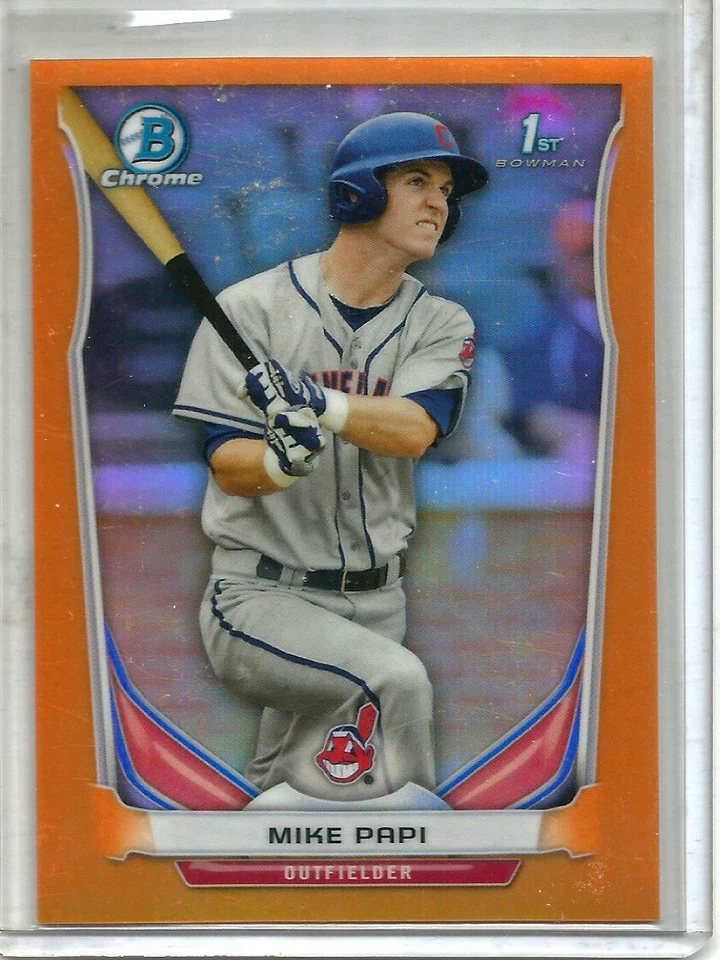 Mike Papi 2014 Bowman Chrome Orange Refractor #03/25 - Image 1 of 1